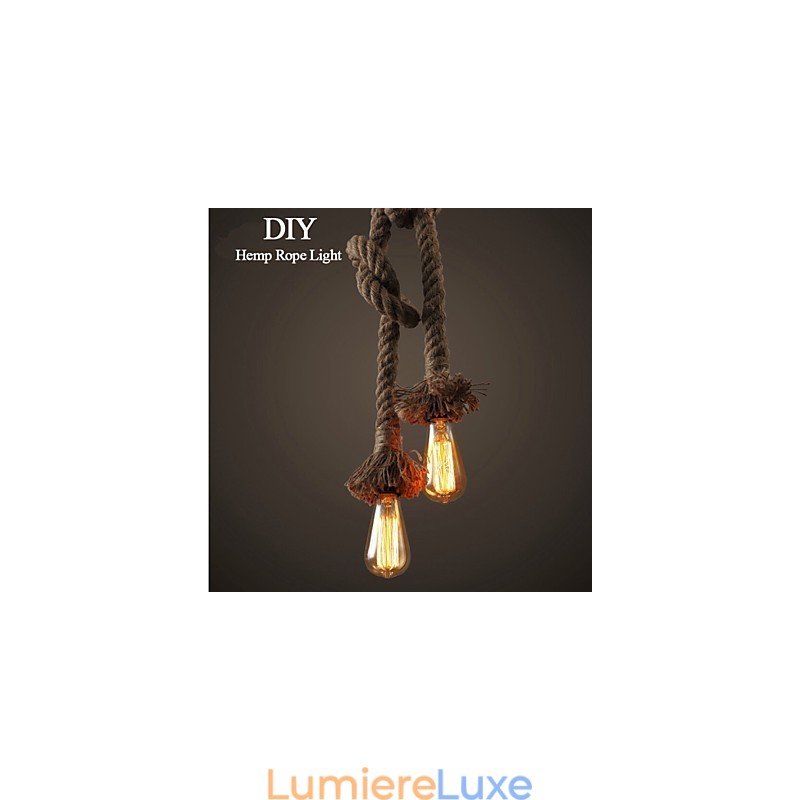 1 lustre créatif en corde de chanvre à faire soi-même