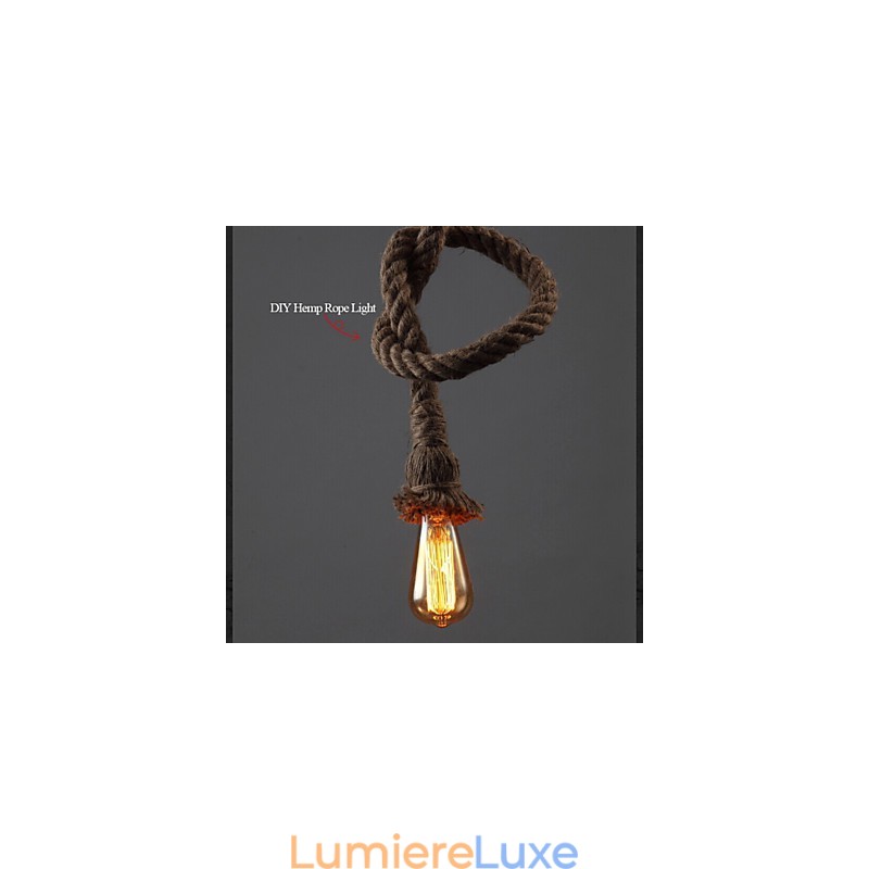 1 lustre créatif en corde de chanvre à faire soi-même