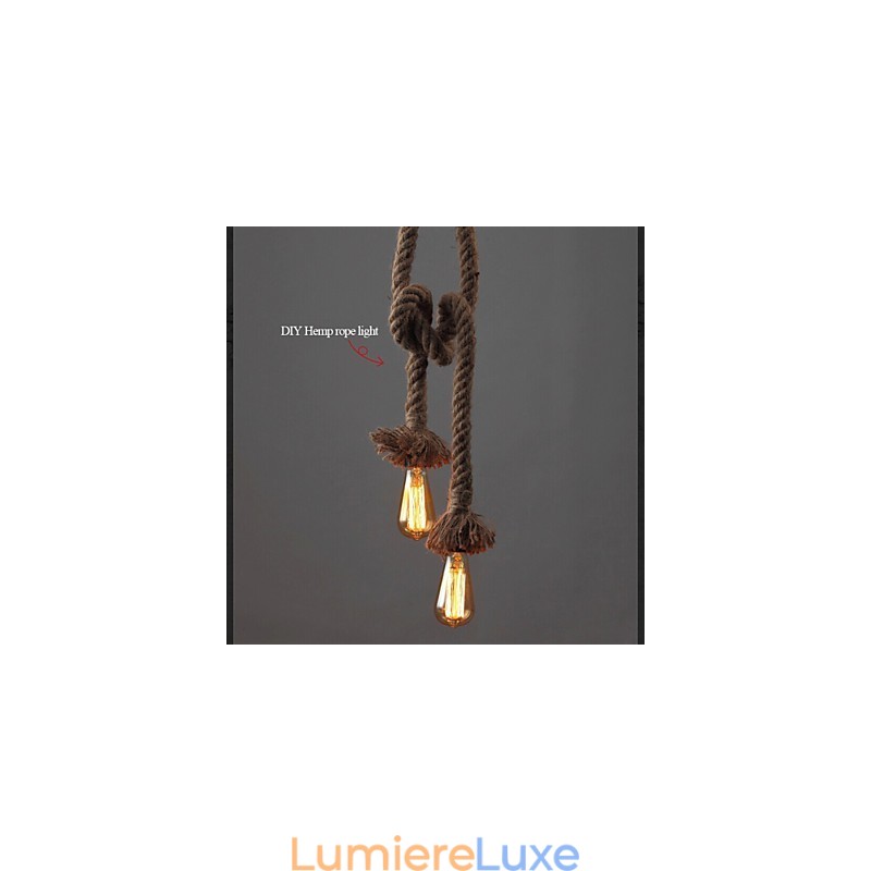 1 lustre créatif en corde de chanvre à faire soi-même