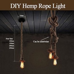 1 lustre créatif en corde de chanvre à faire soi-même