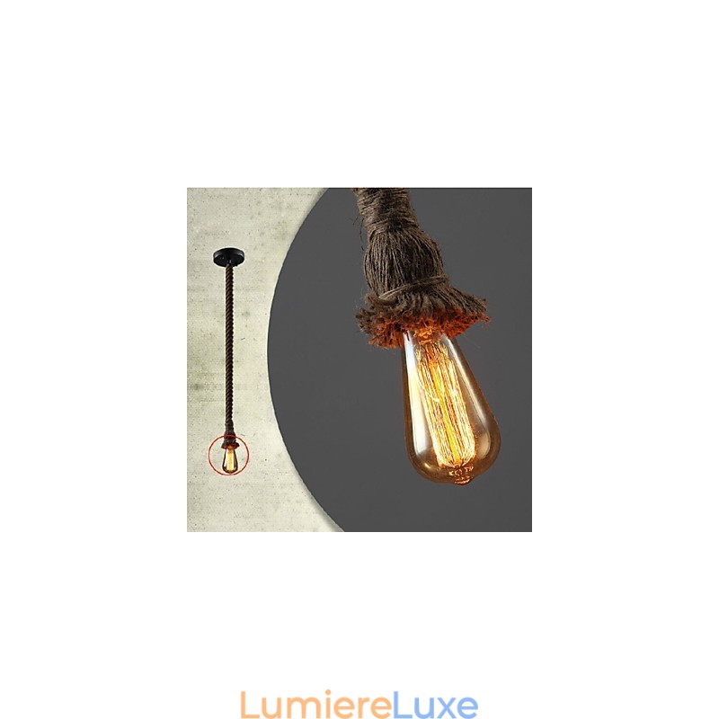 1 lustre créatif en corde de chanvre à faire soi-même