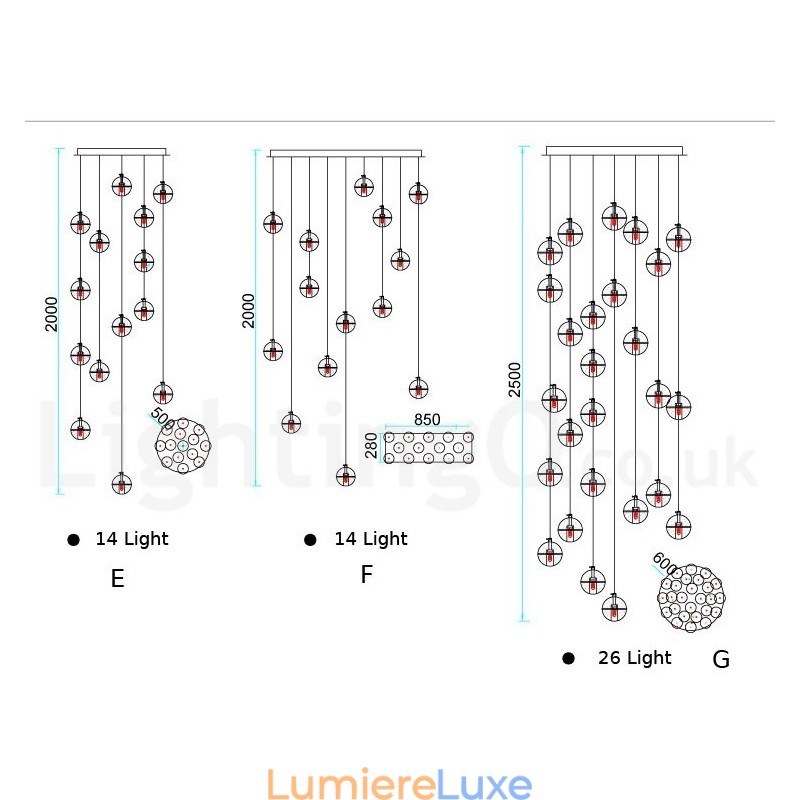Suspension boule de cristal Meteorer Stage de Creative Engineering