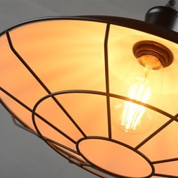 Lustre suspendu industriel rétro