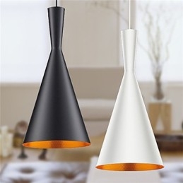 Suspension rétro vintage Tom Dixon Design noir et blanc type C Cafe