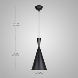 Suspension rétro vintage Tom Dixon Design noir et blanc type C Cafe