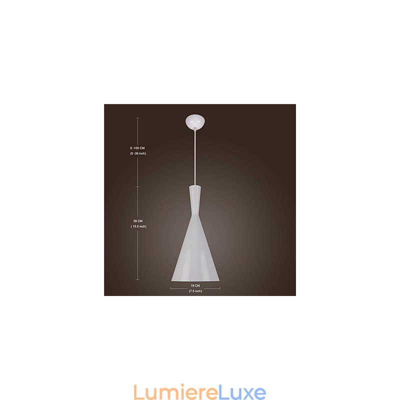 Suspension rétro vintage Tom Dixon Design noir et blanc type C Cafe