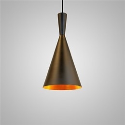 Suspension rétro vintage Tom Dixon Design noir et blanc type C Cafe