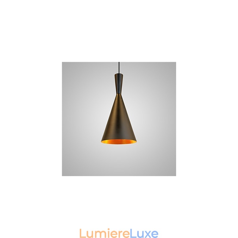 Suspension rétro vintage Tom Dixon Design noir et blanc type C Cafe