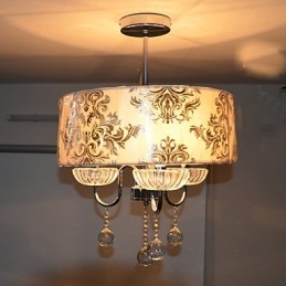 Lustre moderne contemporain en cristal électroplaqué