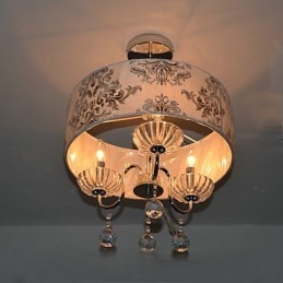 Lustre moderne contemporain en cristal électroplaqué