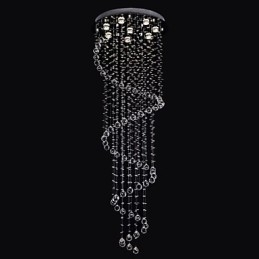 Lustre de luxe moderne en cristal à 8 lumières