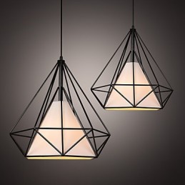 Loft industriel éolien restaure les anciennes manières lampes en fer forgé lanternes lustre cage à oiseaux