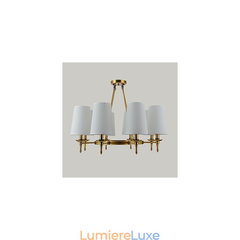 Famille de luminaires suspendus décoratifs modernes et contemporains à 8 ampoules