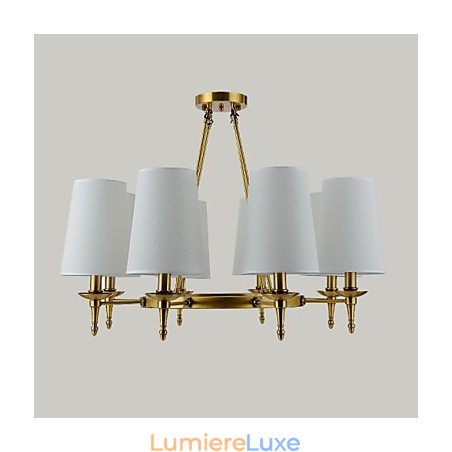 Famille de luminaires suspendus décoratifs modernes et contemporains à 8 ampoules Famille de luminaires suspendus décoratifs modernes et contemporains à 8 ampoules