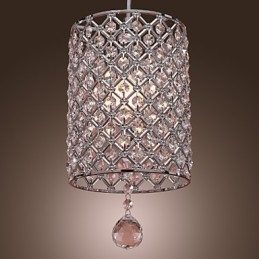 Suspension en cristal de style cylindrique