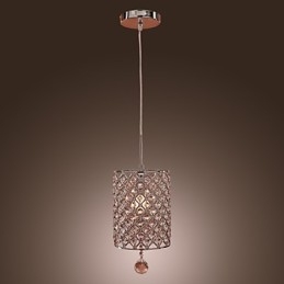 Suspension en cristal de style cylindrique