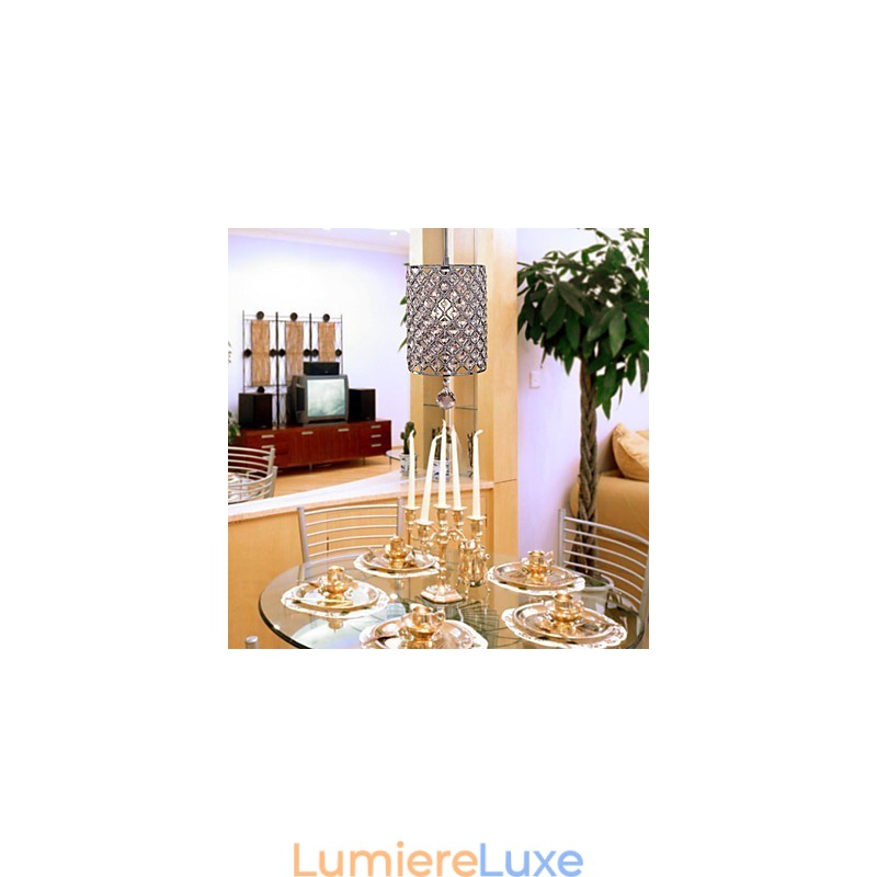 Suspension en cristal de style cylindrique