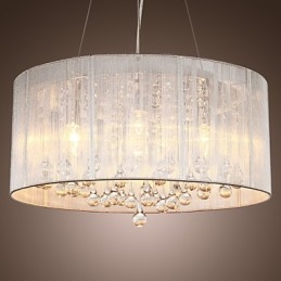 Suspension tambour moderne à 4 lumières
