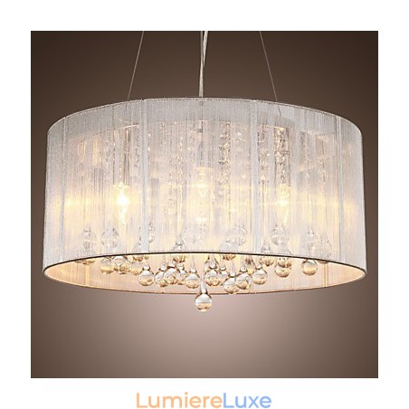 Suspension tambour moderne à 4 lumières Suspension tambour moderne à 4 lumières