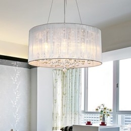 Suspension tambour moderne à 4 lumières