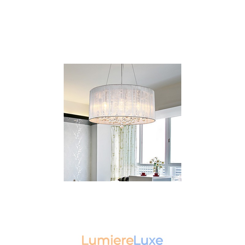 Suspension tambour moderne à 4 lumières