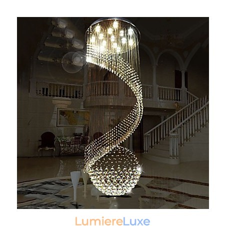 Lustre en cristal moderne, éclairage suspendu, plafonniers suspendus, luminaires avec source de cristal K9 transparent Lustre en cristal moderne, éclairage suspendu, plafonniers suspendus, luminaires avec source de cristal K9 transparent