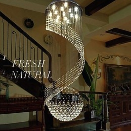 Lustre en cristal moderne, éclairage suspendu, plafonniers suspendus, luminaires avec source de cristal K9 transparent