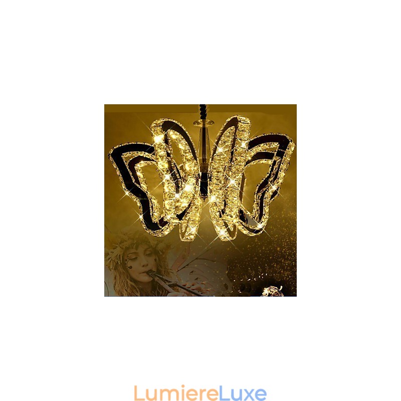 Lampe papillon moderne en cristal de luxe 8