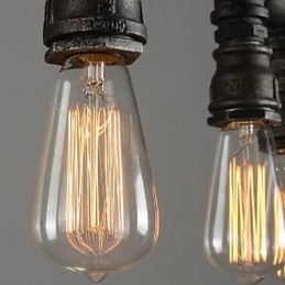 Lanterne traditionnelle classique vintage style campagnard rétro mini peinture suspension en métal salle à manger