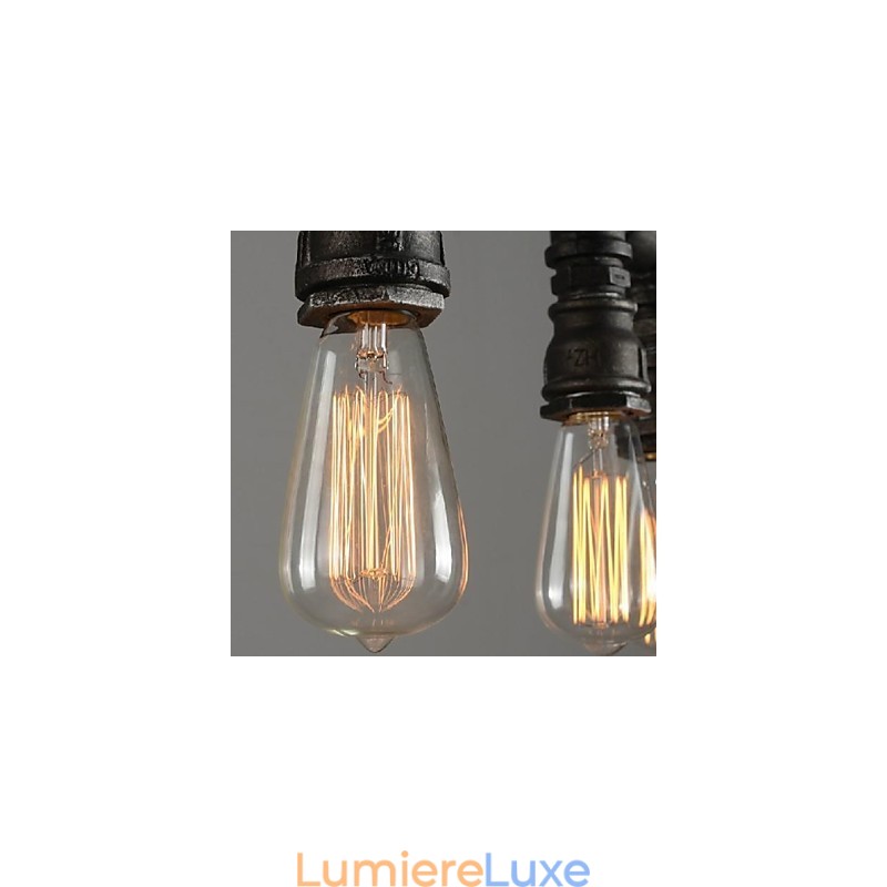 Lanterne traditionnelle classique vintage style campagnard rétro mini peinture suspension en métal salle à manger