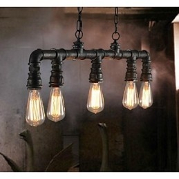 Lanterne traditionnelle classique vintage style campagnard rétro mini peinture suspension en métal salle à manger