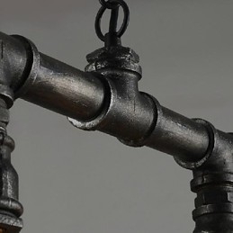 Lanterne traditionnelle classique vintage style campagnard rétro mini peinture suspension en métal salle à manger