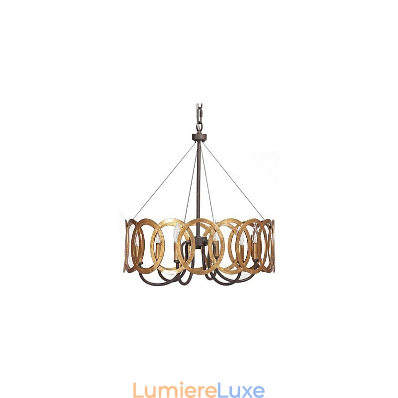 Lustre traditionnel classique en métal doré