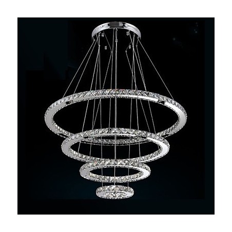 Lustre suspendu moderne en cristal transparent, éclairage de plafond, dimensions : 100 cm, 80 cm, 60 cm, 40 cm Lustre suspendu moderne en cristal transparent, éclairage de plafond, dimensions : 100 cm, 80 cm, 60 cm, 40 cm
