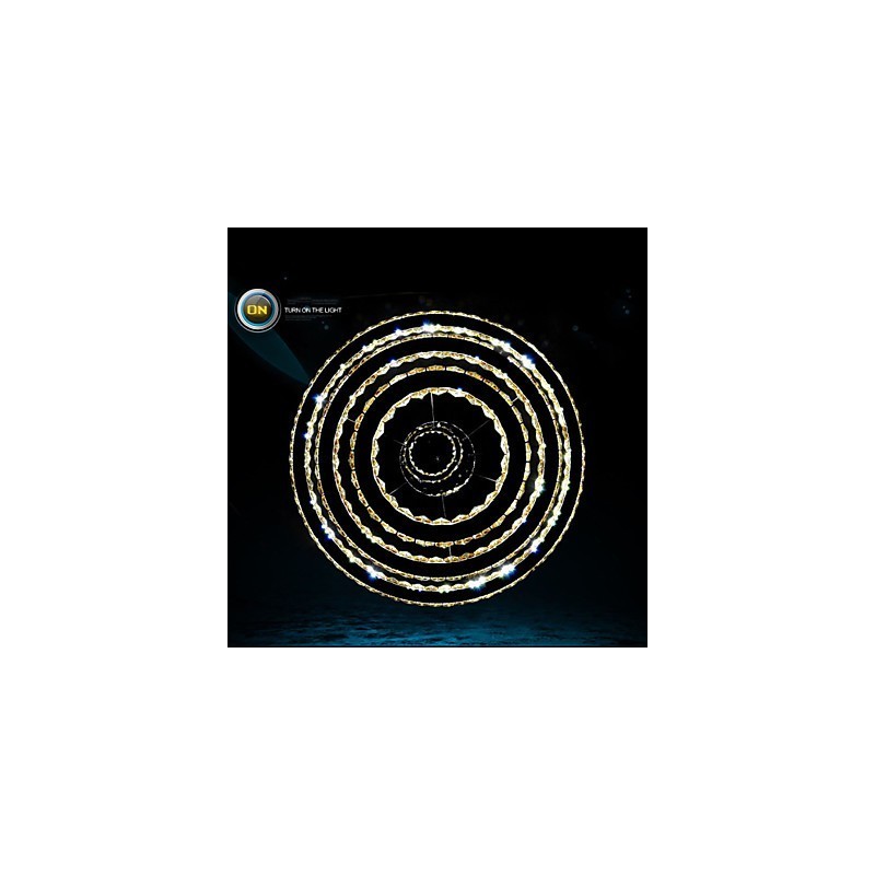 Lustre suspendu moderne en cristal transparent, éclairage de plafond, dimensions : 100 cm, 80 cm, 60 cm, 40 cm