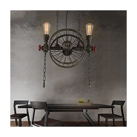 Lustre américain en forme de roue de fer Lustre américain en forme de roue de fer