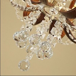Lustre créatif en cristal et cuir de luxe post-moderne Lron