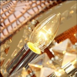 Lustre créatif en cristal et cuir de luxe post-moderne Lron