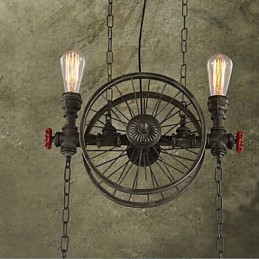 Lustre américain en forme de roue de fer