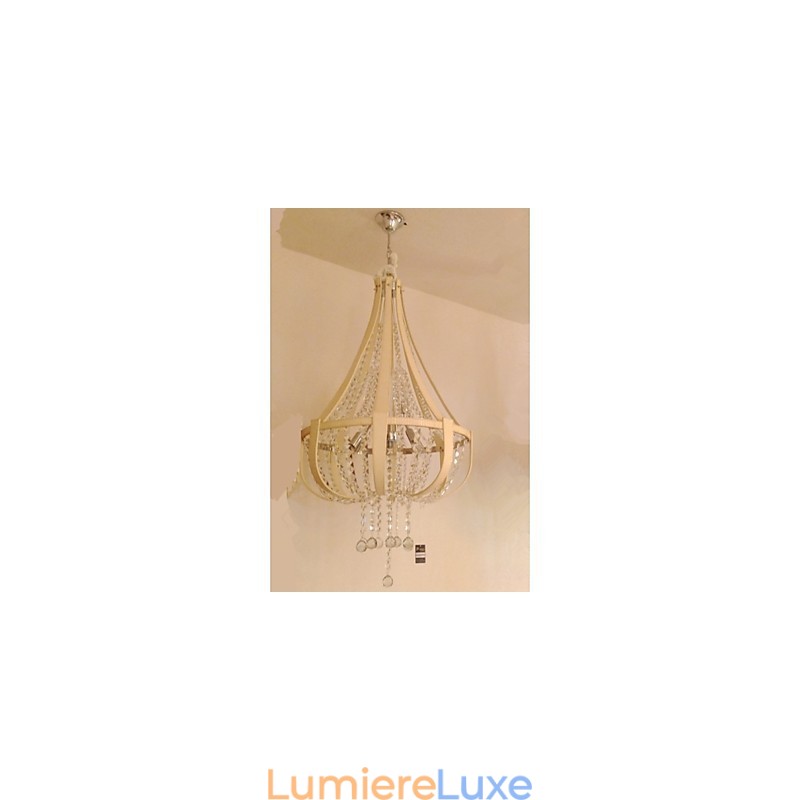 Lustre créatif en cristal et cuir de luxe post-moderne Lron
