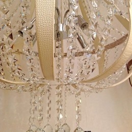 Lustre créatif en cristal et cuir de luxe post-moderne Lron