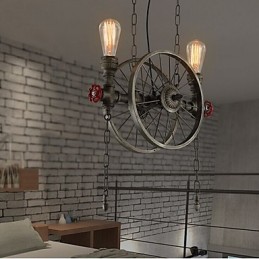 Lustre américain en forme de roue de fer