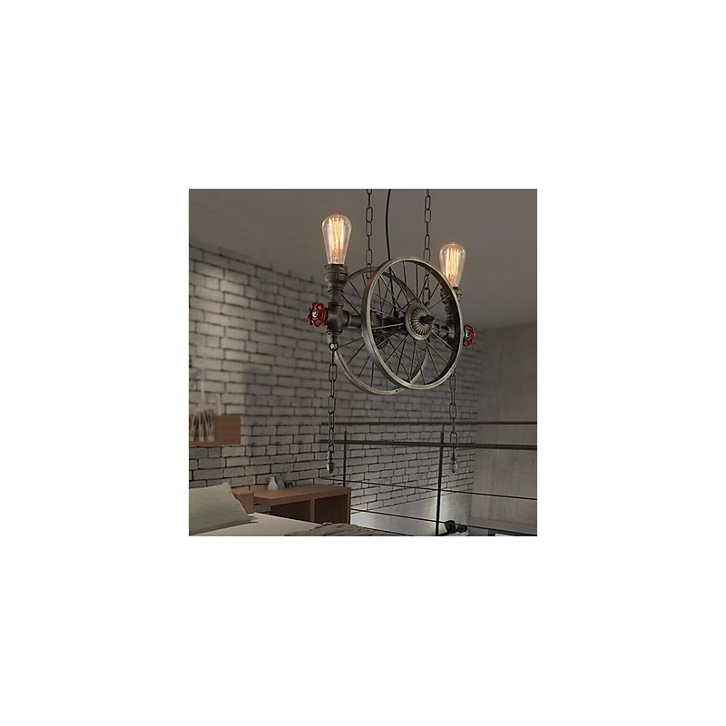 Lustre américain en forme de roue de fer