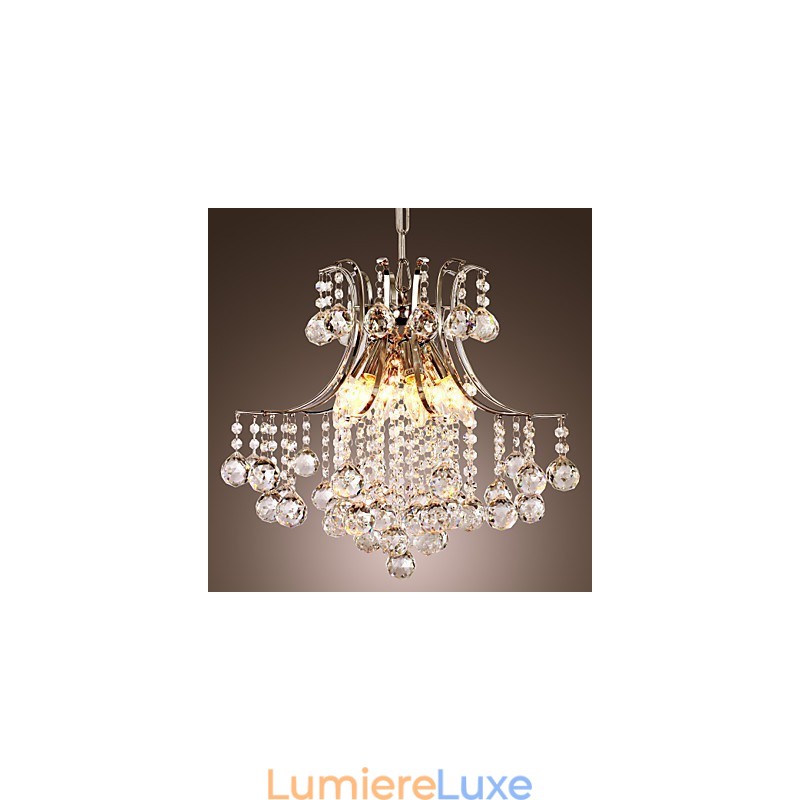 Suspension de luxe moderne en cristal à 6 lumières