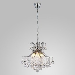 Suspension de luxe moderne en cristal à 6 lumières