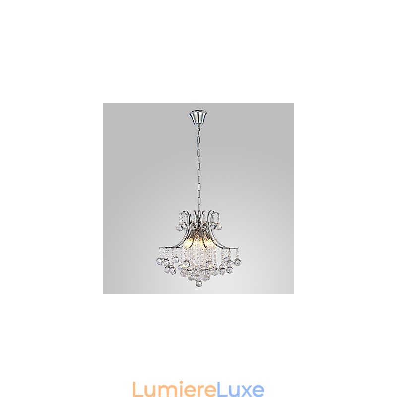 Suspension de luxe moderne en cristal à 6 lumières