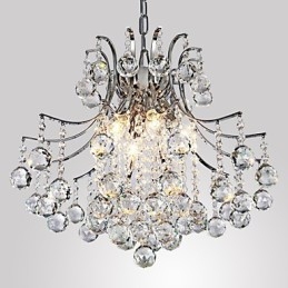 Suspension de luxe moderne en cristal à 6 lumières