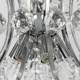 Suspension de luxe moderne en cristal à 6 lumières