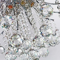 Suspension de luxe moderne en cristal à 6 lumières