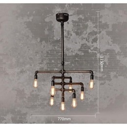 Suspension traditionnelle classique vintage rétro en métal avec peinture de campagne